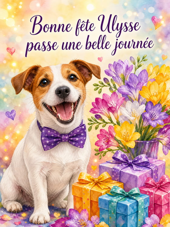 Carte bonne fête Ulysse
