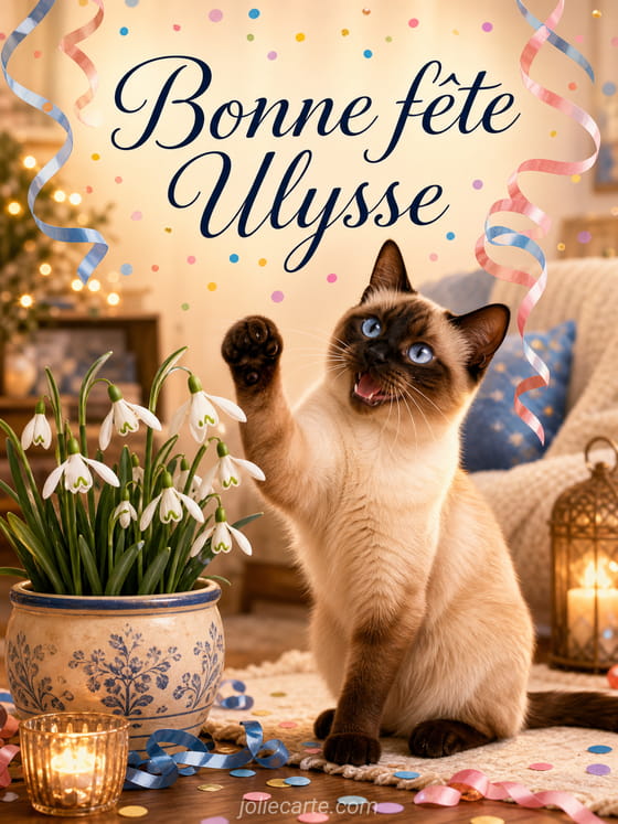 Carte bonne fête Ulysse