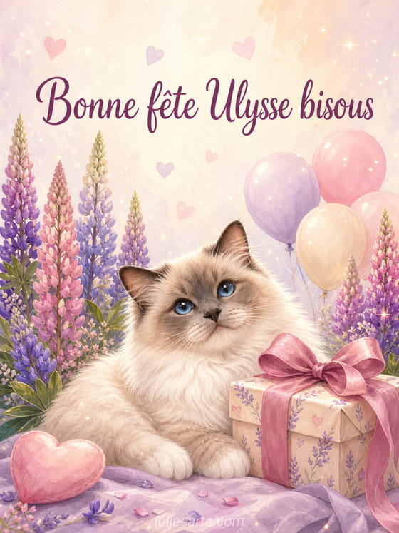 Carte bonne fête Ulysse