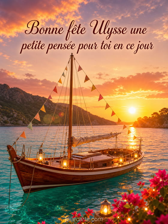 Carte bonne fête Ulysse