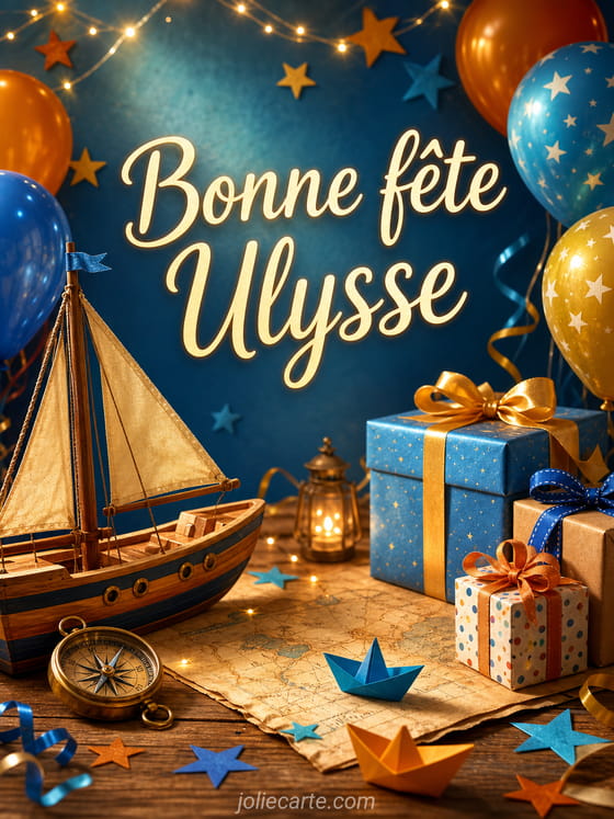 Carte bonne fête Ulysse