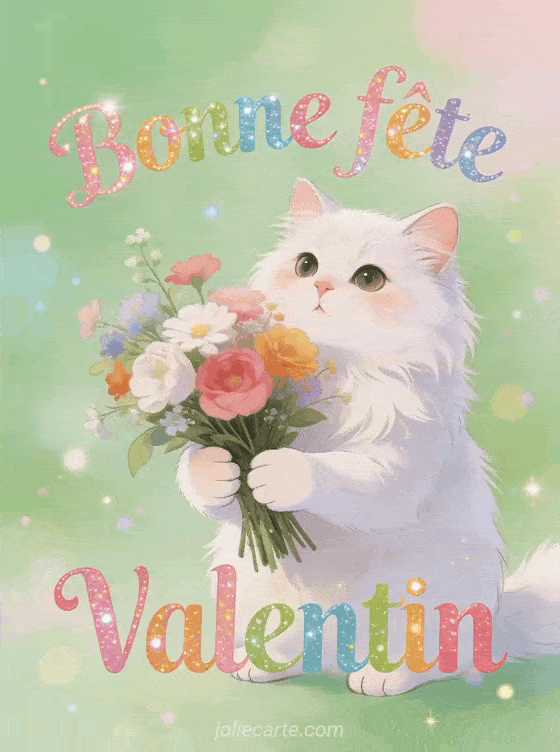 Bonne fête Valentin - Bonne fete valentin chat