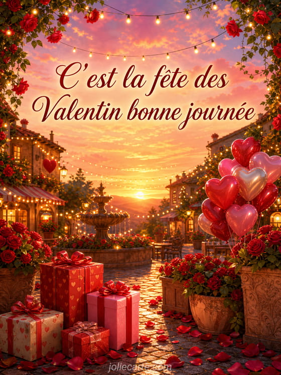 Carte bonne fête Valentin