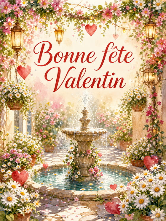 Carte bonne fête Valentin