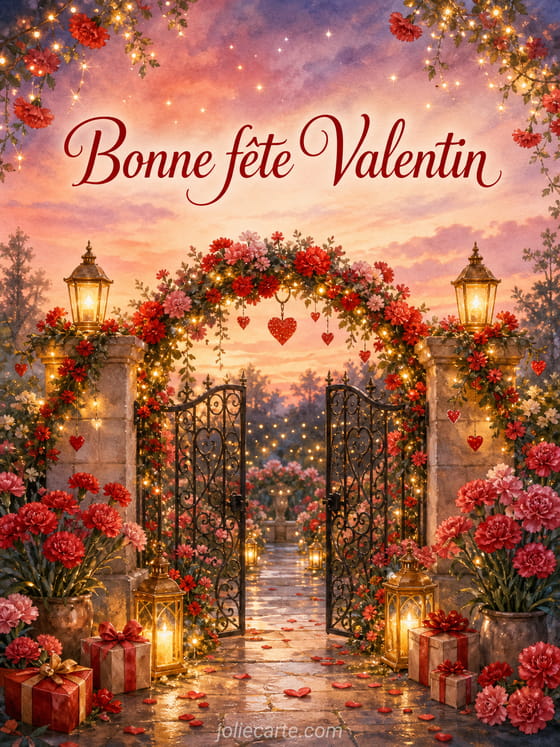 Carte bonne fête Valentin