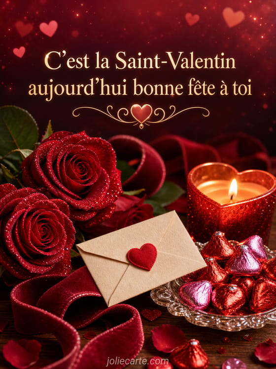 Carte bonne fête Valentin