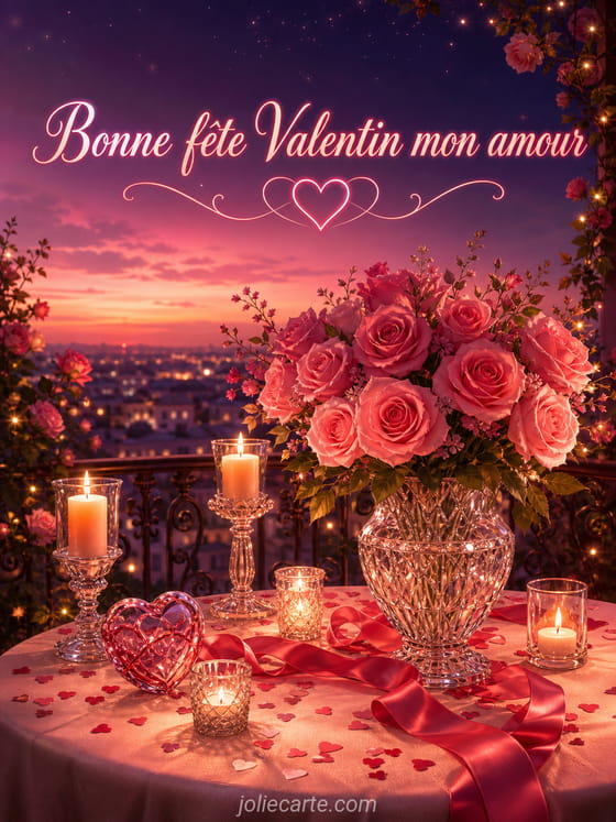 Carte bonne fête Valentin