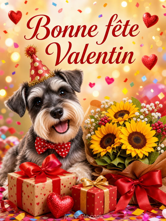 Carte bonne fête Valentin