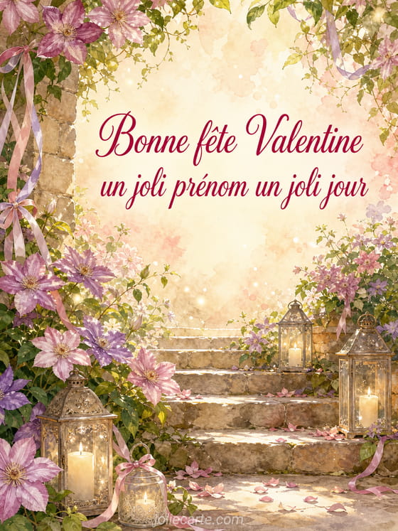 Carte bonne fête Valentine