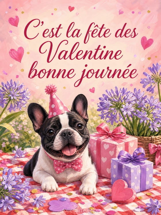 Carte bonne fête Valentine