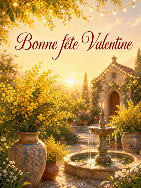 Carte bonne fête Valentine