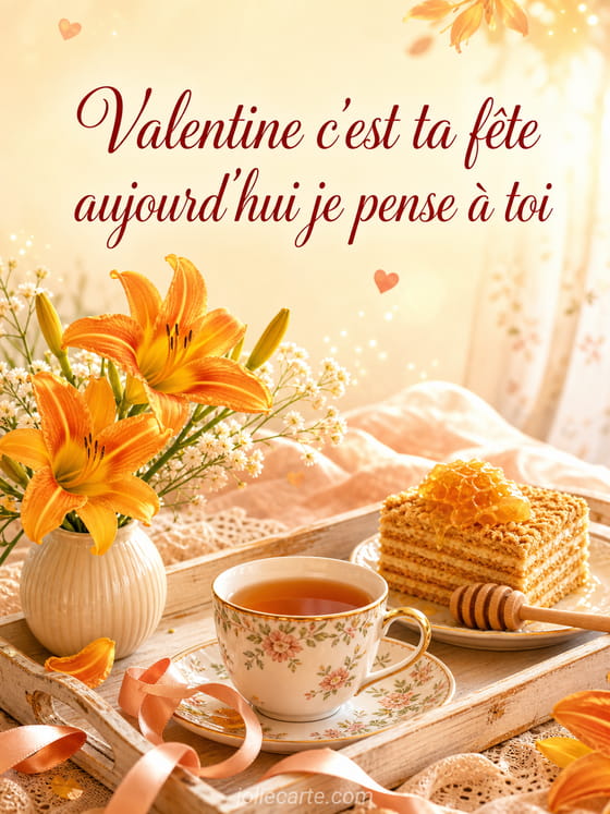 Carte bonne fête Valentine