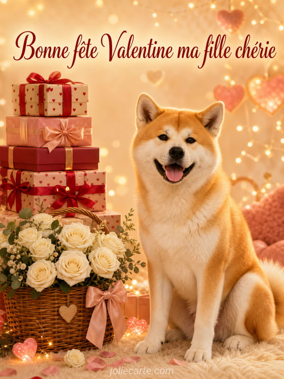 Carte bonne fête Valentine