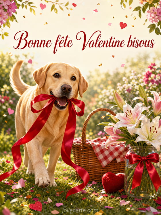 Carte bonne fête Valentine