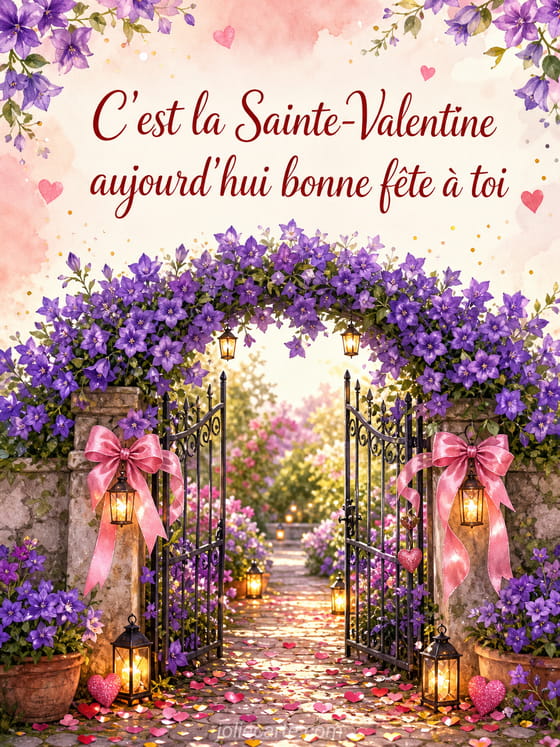 Carte bonne fête Valentine