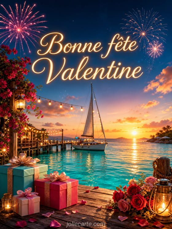 Carte bonne fête Valentine