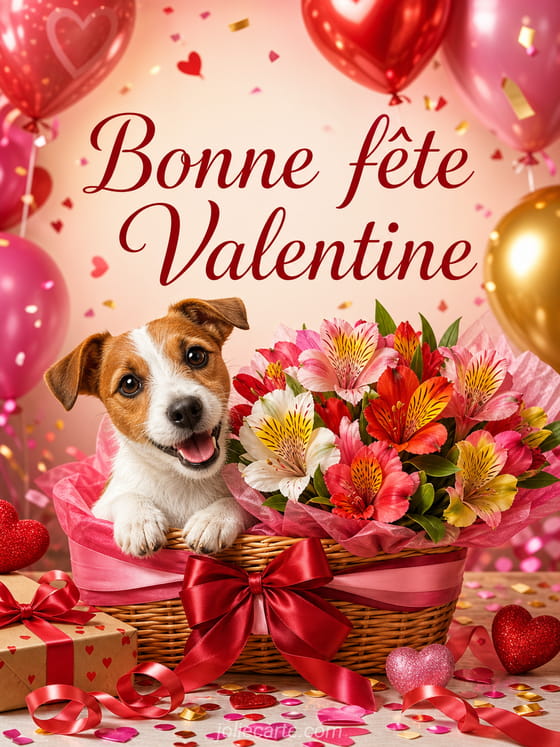 Carte bonne fête Valentine