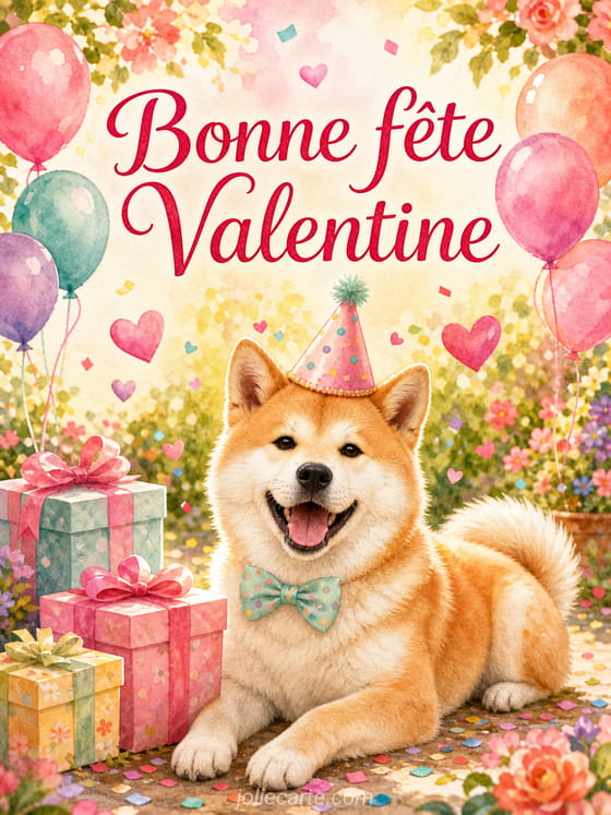 Carte bonne fête Valentine
