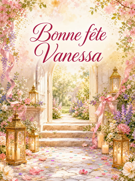 Carte bonne fête Vanessa