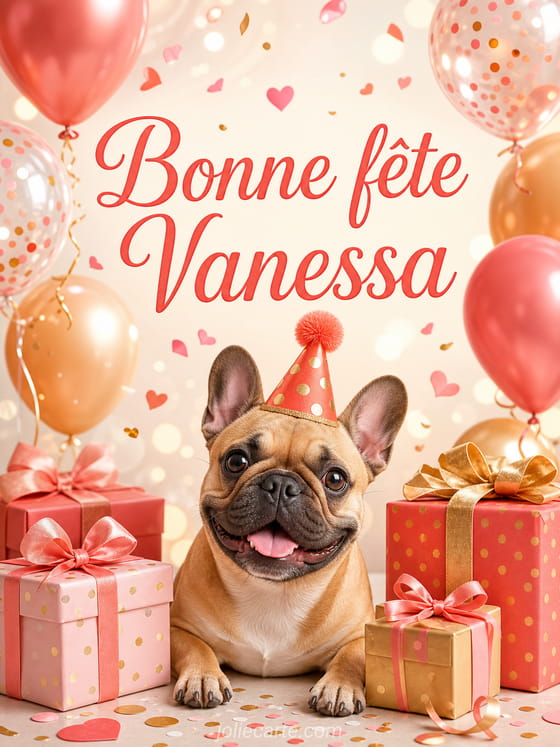 Carte bonne fête Vanessa
