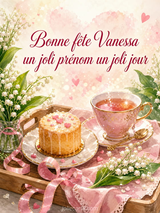 Carte bonne fête Vanessa