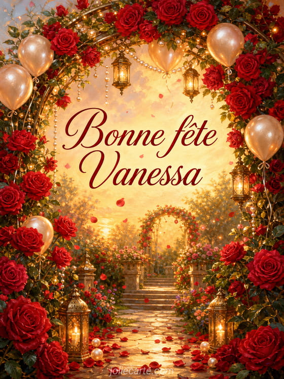 Carte bonne fête Vanessa