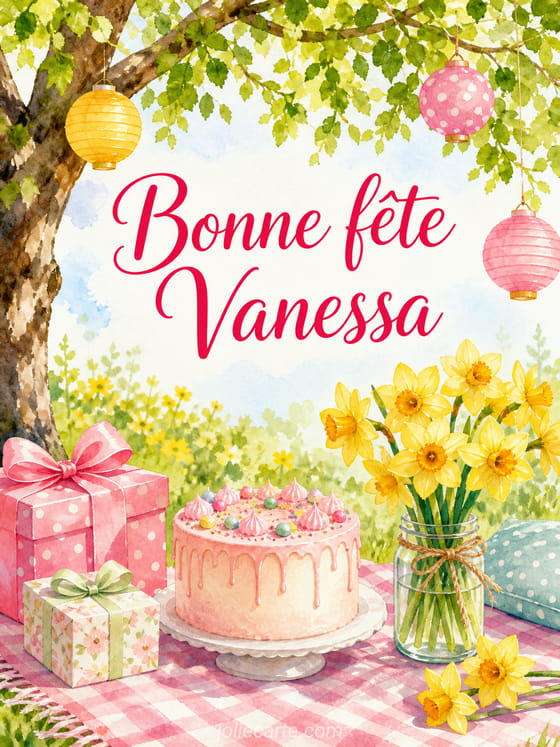 Carte bonne fête Vanessa