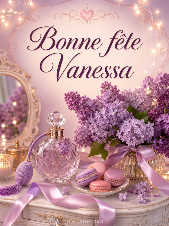 Carte bonne fête Vanessa