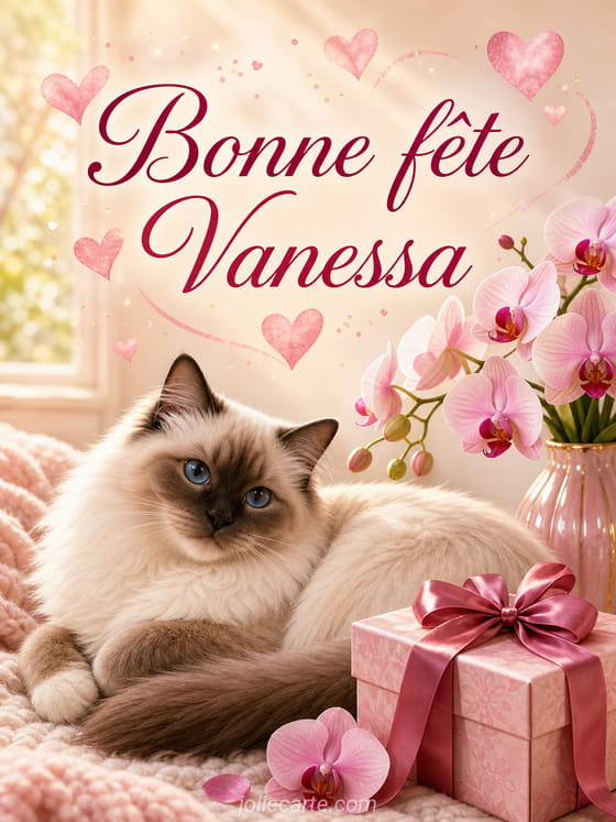 Carte bonne fête Vanessa