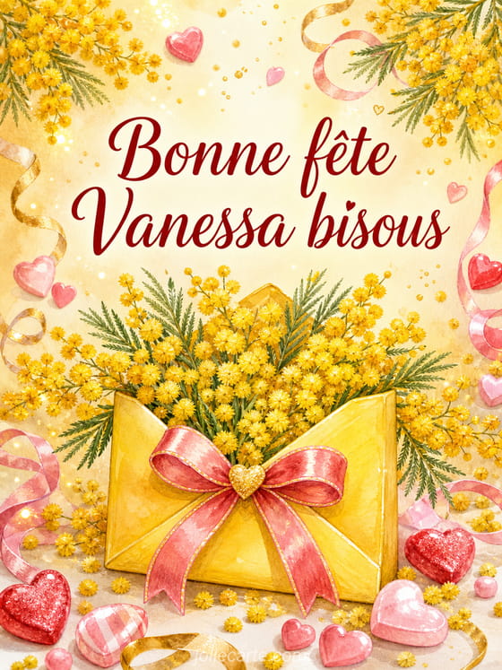 Carte bonne fête Vanessa