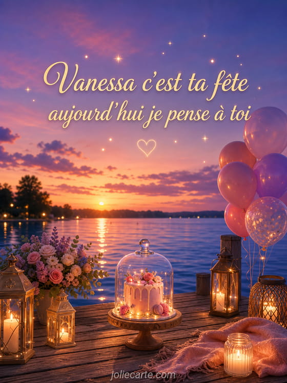 Carte bonne fête Vanessa