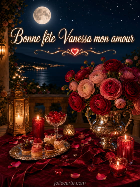 Carte bonne fête Vanessa