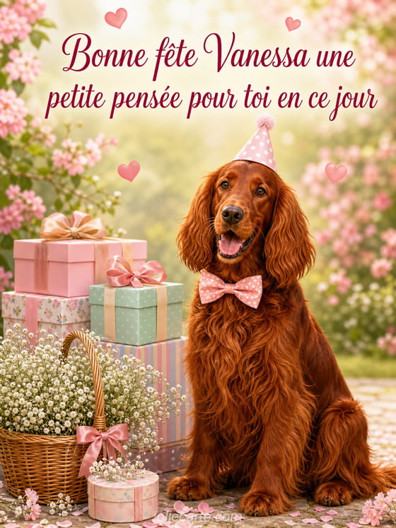 Carte bonne fête Vanessa