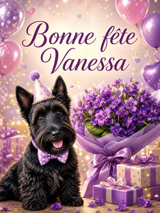 Carte bonne fête Vanessa