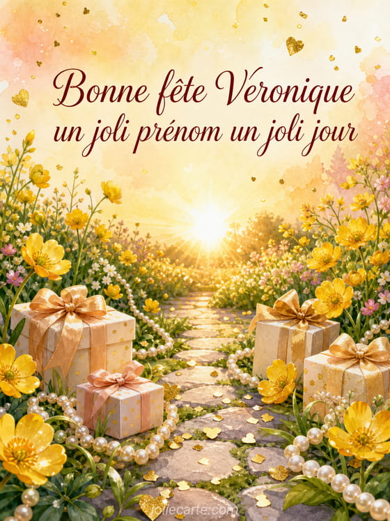 Carte bonne fête Véronique