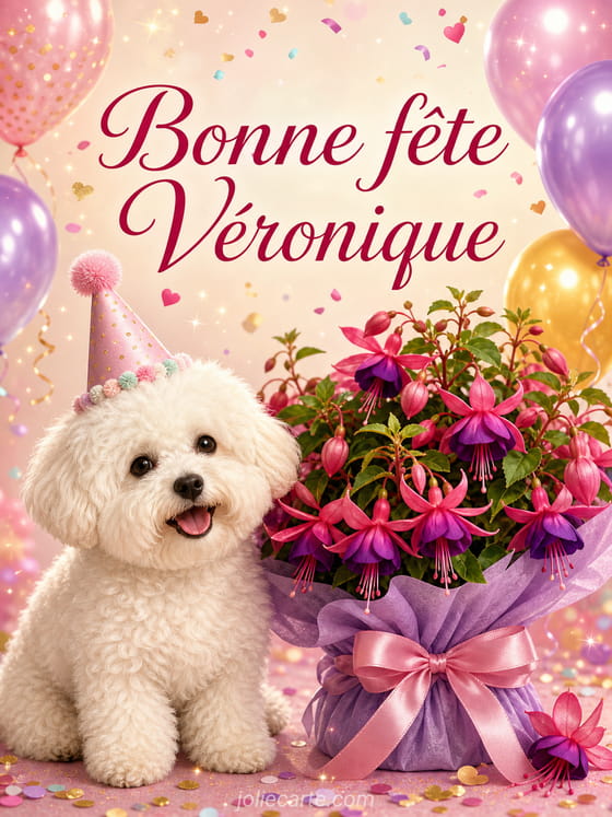Carte bonne fête Véronique