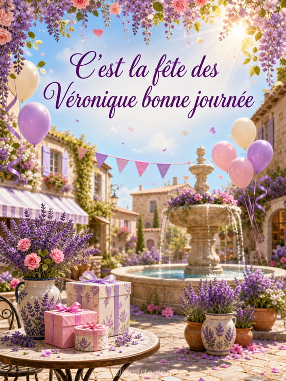 Carte bonne fête Véronique