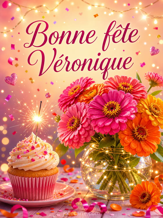 Carte bonne fête Véronique