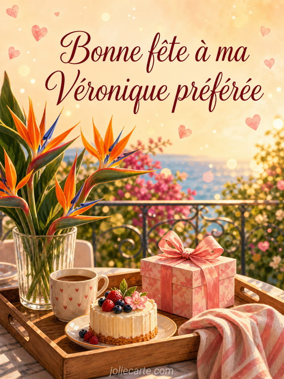 Carte bonne fête Véronique