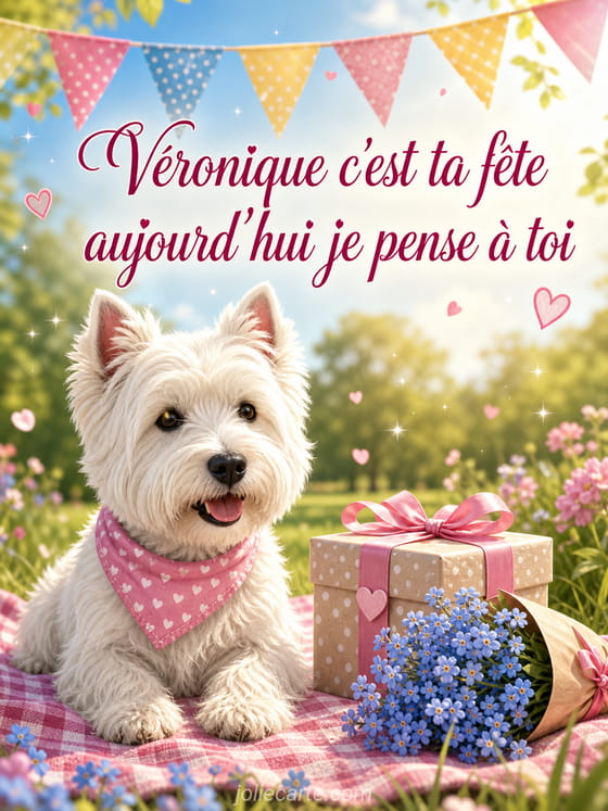 Carte bonne fête Véronique