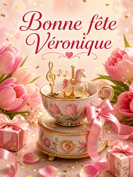 Carte bonne fête Véronique