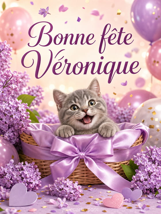 Carte bonne fête Véronique