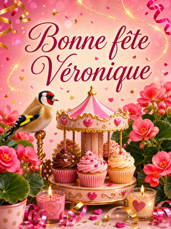 Carte bonne fête Véronique