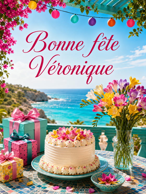 Carte bonne fête Véronique