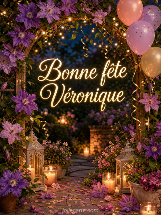 Carte bonne fête Véronique