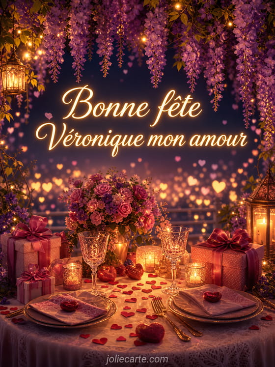 Carte bonne fête Véronique