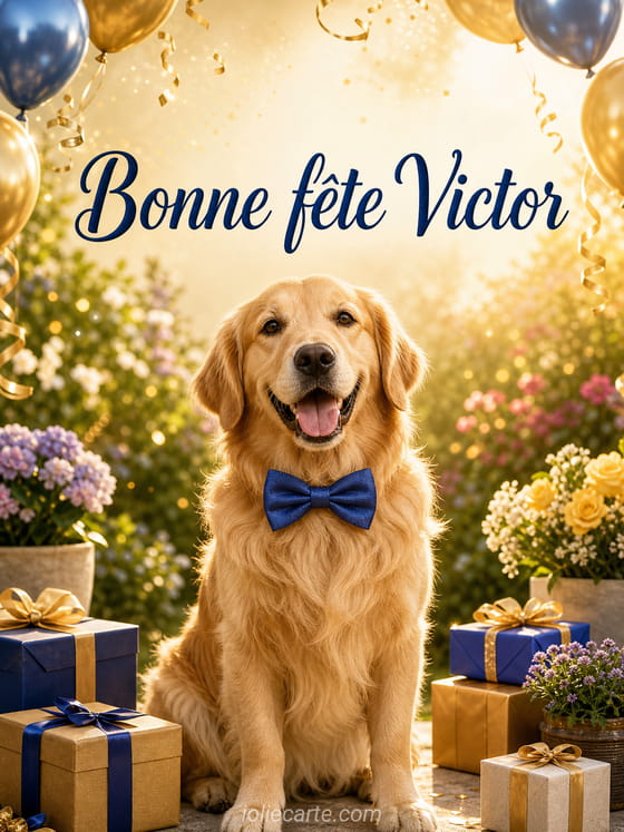 Carte bonne fĂȘte Victor
