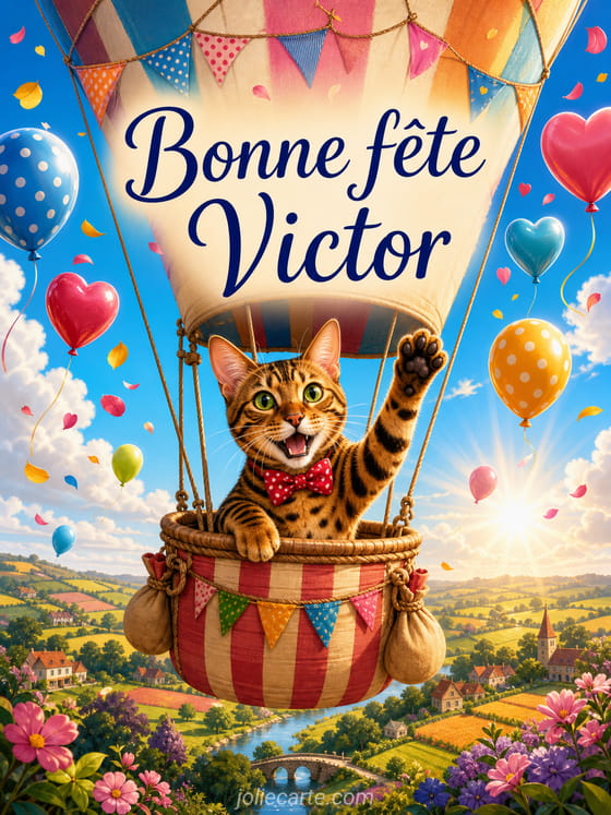 Carte bonne fĂȘte Victor