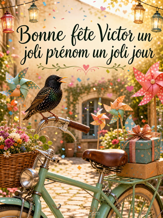 Carte bonne fĂȘte Victor
