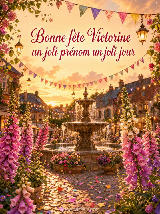 Carte bonne fĂȘte Victorine